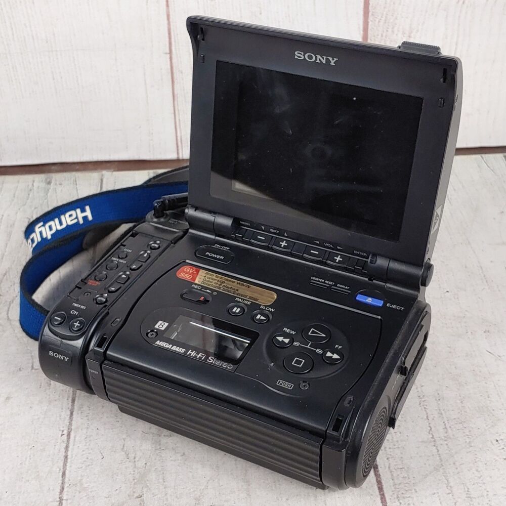 UNTESTED Sony GV-S50 + TGV-3 Antenna - 8mm Walkman Standard8 Video8 VCR - PARTS